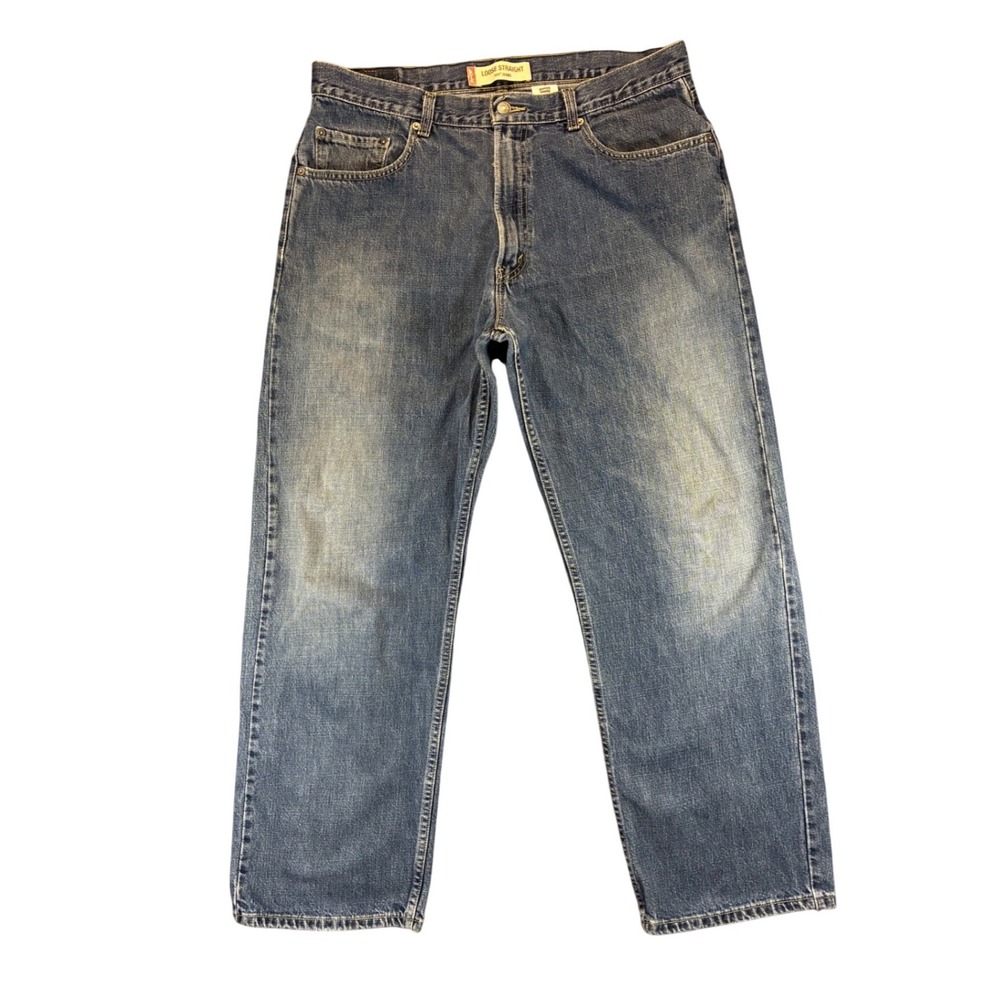 Levis 569 Loose Straight Fit Jeans Blue Denim Mens 36x32 Baggy